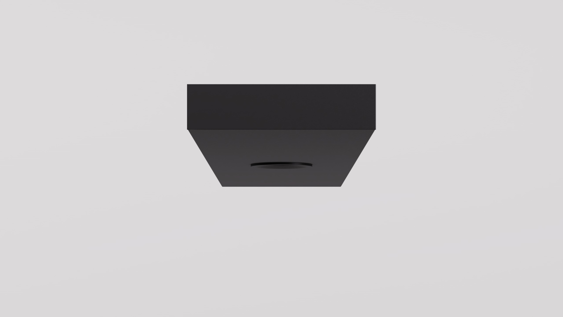 SEAM 125 flush aluminium ceiling channel end elevation showing 125mm face
