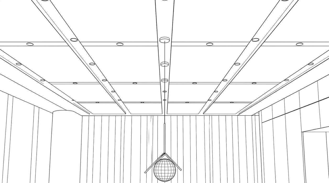 A&L Systems UK-made extruded aluminium service channel installed in a commercial architectural ceiling