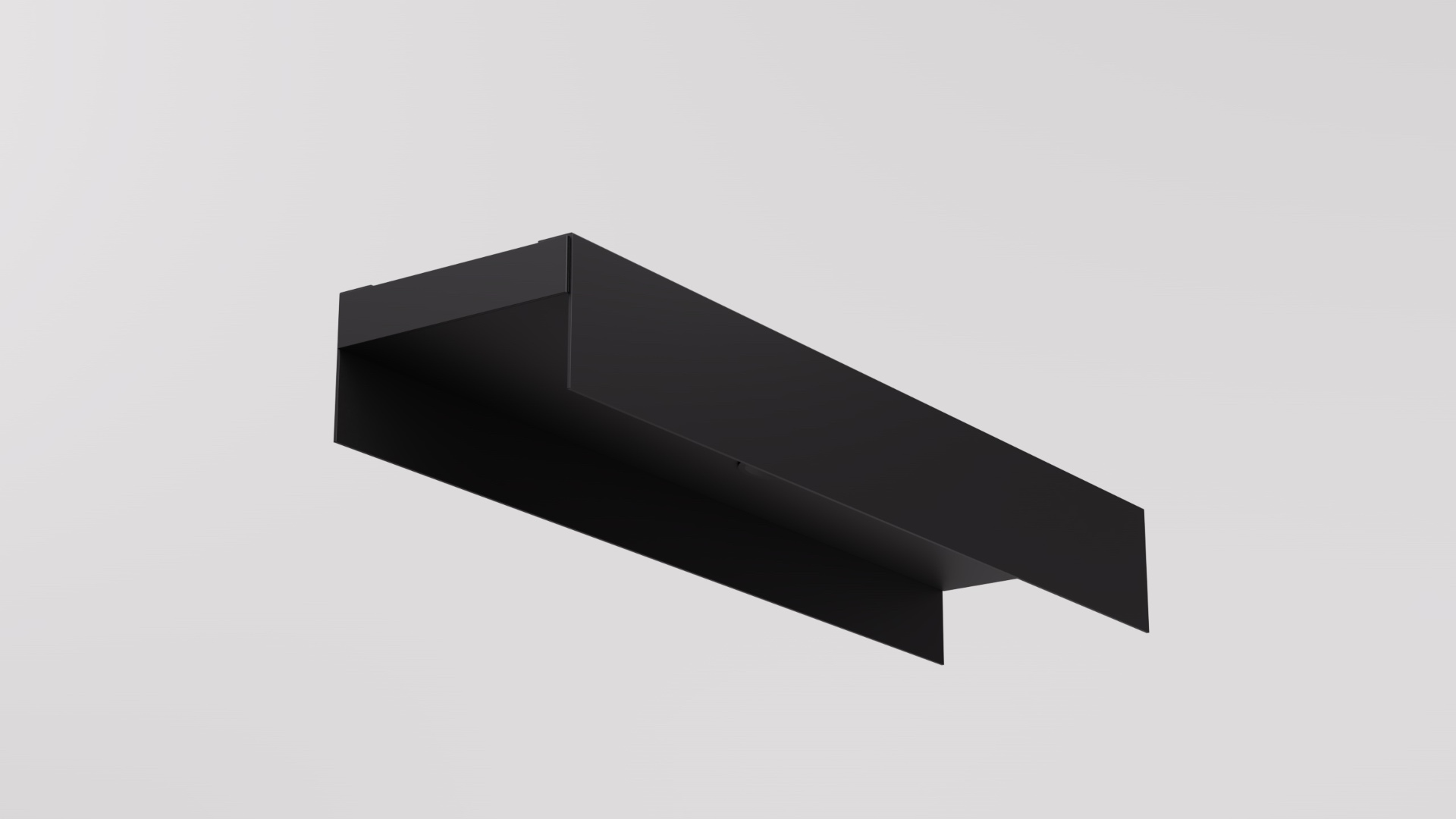 REVEAL 150 recessed channel assembly side view, unlit